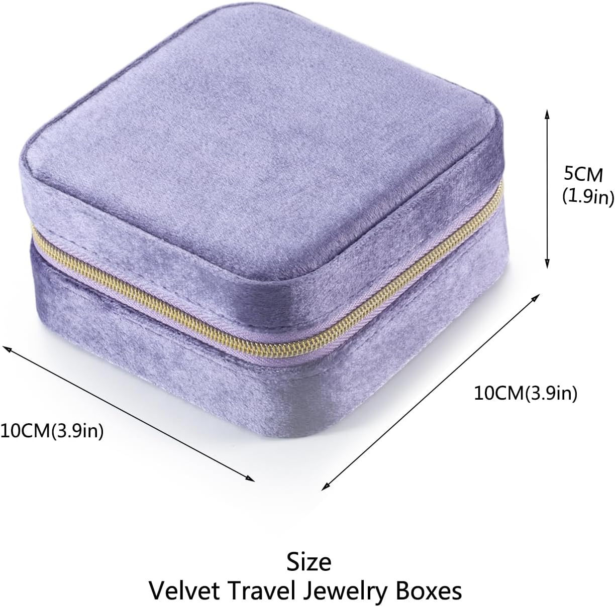 Plush Velvet Travel Jewelry Case Organizer