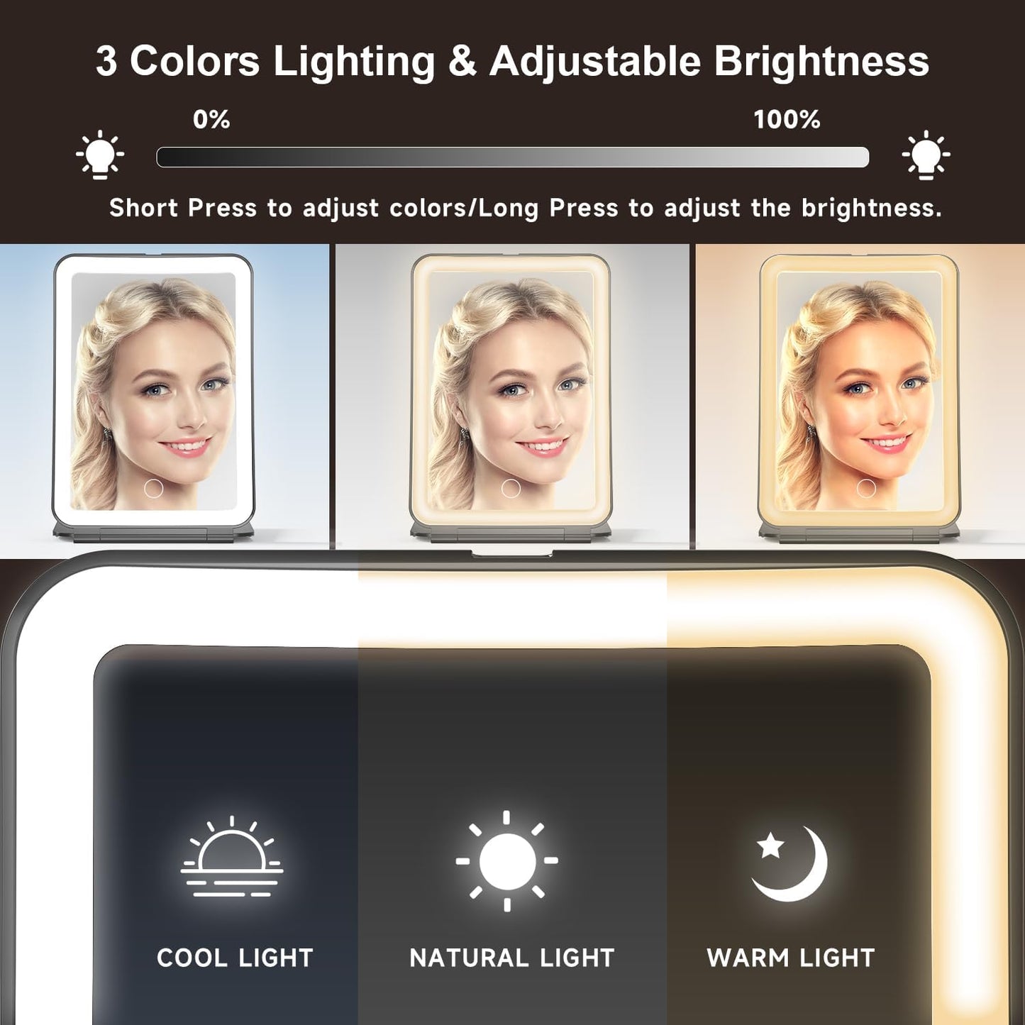 Foldable Travel Makeup Mirror
