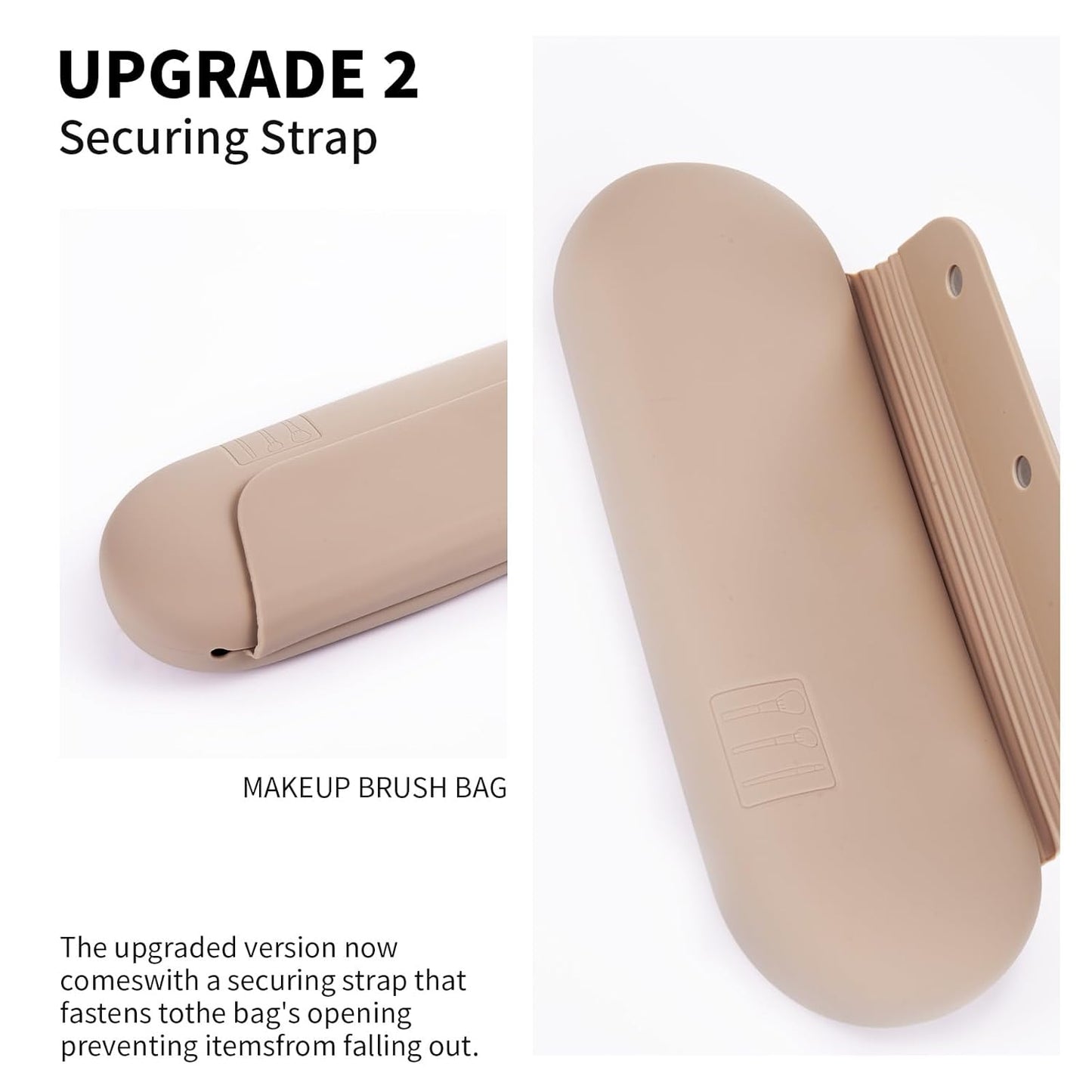 Silicone Makeup Brush Holder Travel Cosmetic Bag