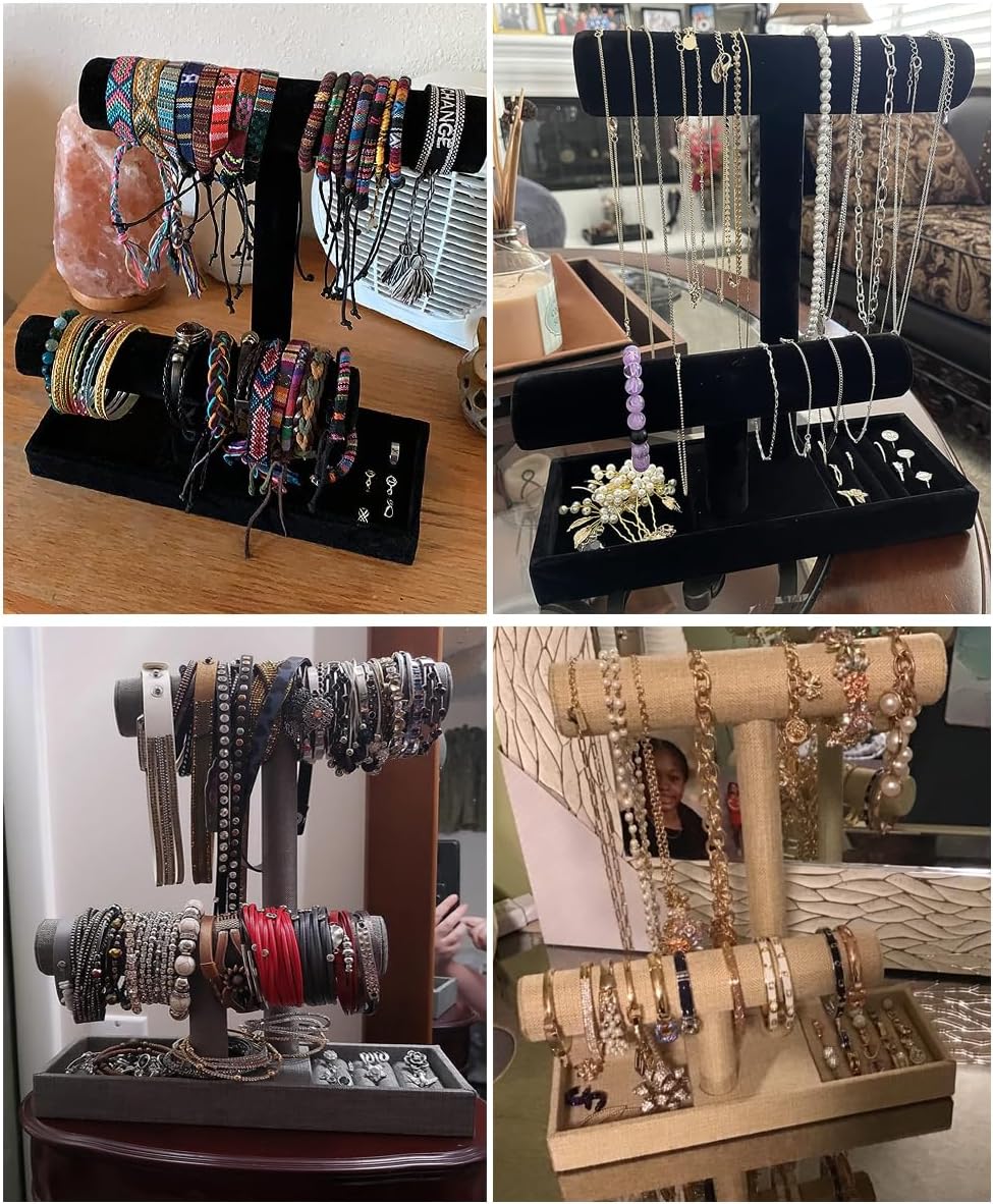 Coward 2 Tier Necklace Bracelet Holder Organizer