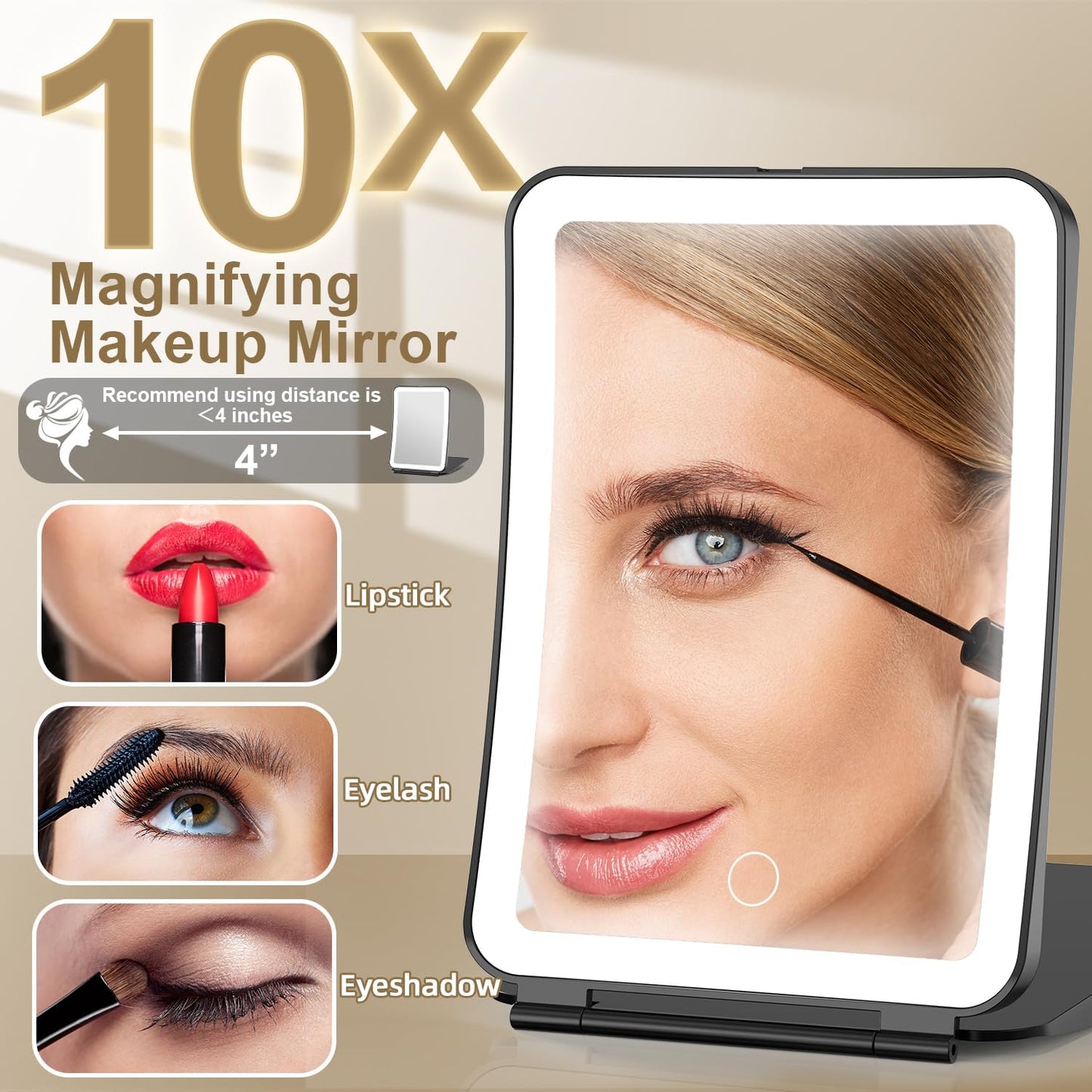 Foldable Travel Makeup Mirror