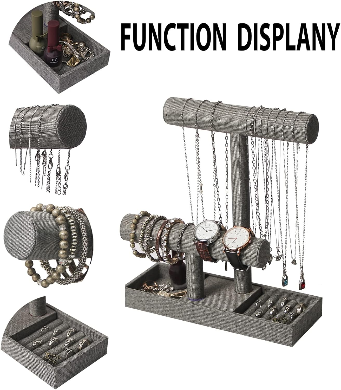 Coward 2 Tier Necklace Bracelet Holder Organizer