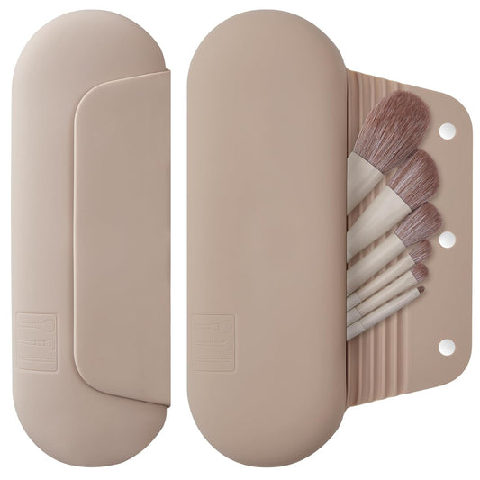 Silicone Makeup Brush Holder Travel Cosmetic Bag