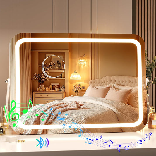 Makeup Mirror with Bluetooth Speaker