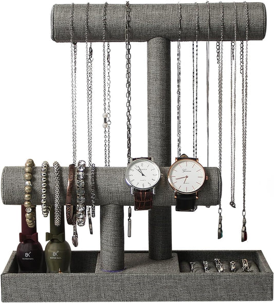 Coward 2 Tier Necklace Bracelet Holder Organizer