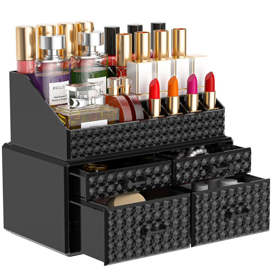Stackable Makeup Organizer with Drawers